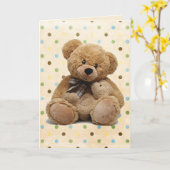 Neue Baby Teddy Bears auf Polka Docks Karte (Gelbe Blume)