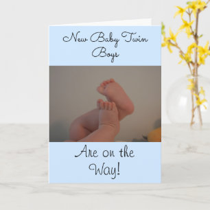 Neue Baby Twin Boys auf dem Weg FOTO Karte