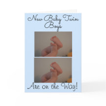 Neue Baby Twin Boys Foto Card