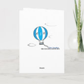 Neue Babyankarte Heißluftballon Karte (Rückseite)