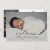 Neue Babyankündigung Begrüßungsskript Ankündigung (Vorne/Hinten)