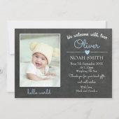 Neue Babyankündigung/Dankeschön-Karte Ankündigung (Vorderseite)