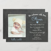 Neue Babyankündigung/Dankeschön-Karte Ankündigung (Vorne/Hinten)