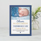 Neue Babyankündigung/Dankeschön-Karte Ankündigung (Stehend Vorderseite)