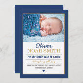 Neue Babyankündigung/Dankeschön-Karte Ankündigung (Vorne/Hinten)