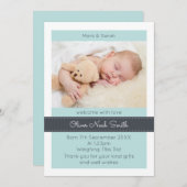 Neue Babyankündigung/Dankeschön-Karte Ankündigung (Vorne/Hinten)