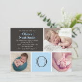 Neue Babyankündigung/Dankeschön-Karte Ankündigung (Stehend Vorderseite)