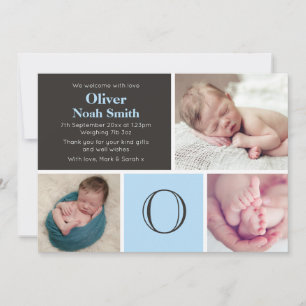 Neue Babyankündigung/Dankeschön-Karte Ankündigung