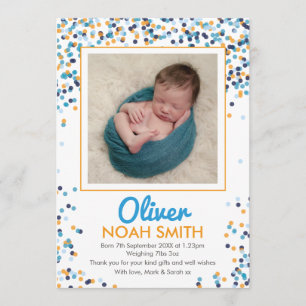 Neue Babyankündigung/Dankeschön-Karte Ankündigung