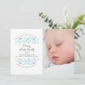 Neue Babyankündigung/Dankeschön-Karte Dankeskarte (Stehend Vorderseite)