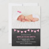 Neue Babyankündigung/Dankeschön-Karte Dankeskarte (Vorderseite)