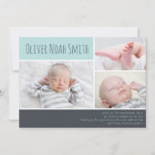 Neue Babyankündigung/Dankeschön-Karte Dankeskarte (Vorderseite)