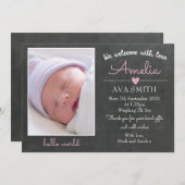 Neue Babyankündigung/Dankeschön-Karte Dankeskarte (Vorne/Hinten)