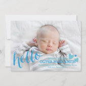 Neue Babyankündigung/Dankeschön-Karte Dankeskarte (Vorderseite)