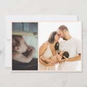 Neue Babyankündigung Einführung in das Skript Ankündigung (Rückseite)