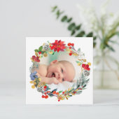 neue Babyankündigung Frohe Weihnachten (Stehend Vorderseite)