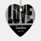 Neue Babyankündigung - Sonogramm mit DIY-Text Keramik Ornament (Rechts)