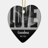 Neue Babyankündigung - Sonogramm mit DIY-Text Keramik Ornament (Links)