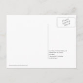 Neue Babyankündigung (weißer Text, horizontal) Ankündigungspostkarte (Rückseite)