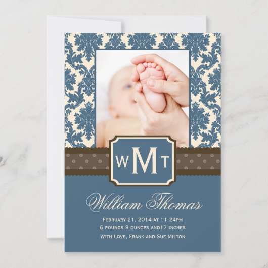 Neue Babyankündigungskarten Ankündigung (Vorderseite)