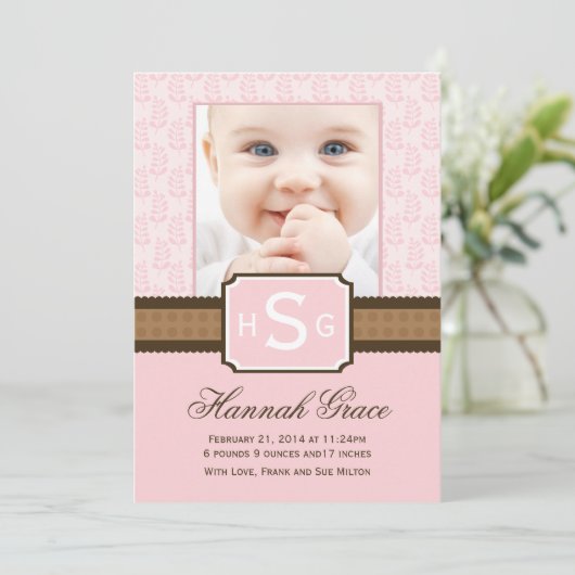 Neue Babyankündigungskarten Ankündigung (Stehend Vorderseite)