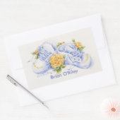 Neue Babyaufkleber Kinderschuhe mit gelben Rosen Rechteckiger Aufkleber (Umschlag)