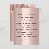 Neue Babydusche Es ist eine Girl Rose Gold Ballons Einladung (Vorne/Hinten)