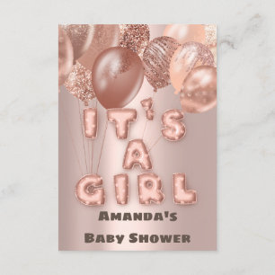 Neue Babydusche Es ist eine Girl Rose Gold Ballons Einladung
