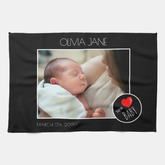 Neue Babyfotografie-Rahmen - Benutzerdefiniertes F Geschirrtuch (Horizontal)
