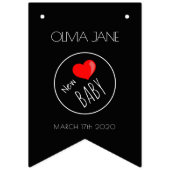 Neue Babyfotografie-Rahmen - Benutzerdefiniertes F Wimpelkette (Dritte Fahne)