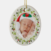 Neue Babygeburtsstatistiken Weihnachten, Geburtsan Keramik Ornament (Rechts)