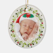 Neue Babygeburtsstatistiken Weihnachten, Geburtsan Keramik Ornament (Links)