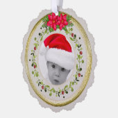 Neue Babygeburtsstatistiken Weihnachten, Geburtsan Ornament Karte (Links)