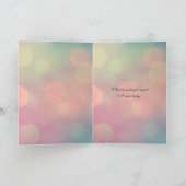 Neue Babygratulation - Bokeh Tulips Karte (Innenseite)