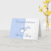 Neue Babygratulation - Neue Baby Boy Card Karte (Gelbe Blume)