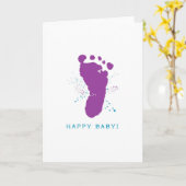Neue Babykarte: Footprint Karte (Gelbe Blume)