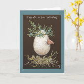 Neue Babykarte Karte (Gelbe Blume)