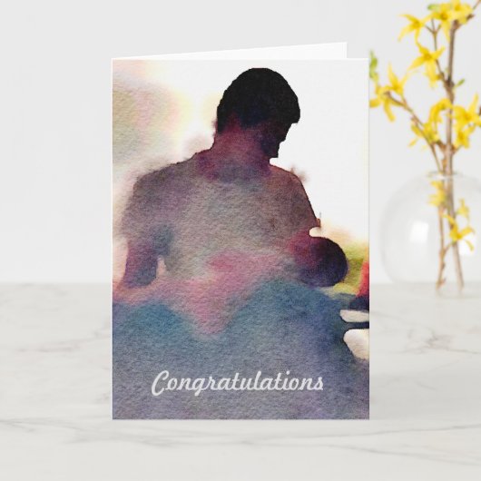 Neue Babykarte - Vater Glückwunsch Karte (Gelbe Blume)