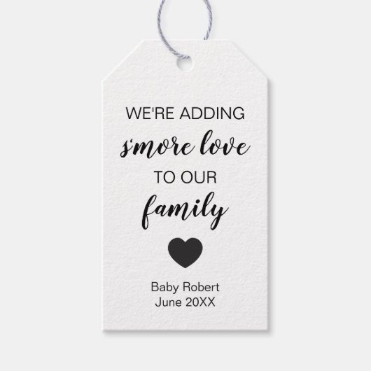 Neue Babymarken, die unserer Familie mehr Liebe ve Geschenkanhänger (Vorderseite)