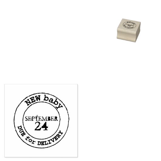 Neue Babypost Fälligkeitstermin Kautschuk Briefmar Gummistempel (Stempel)