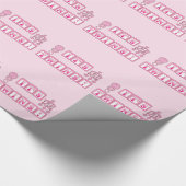 Neue Babys: Es ist Zwillinge im Rosa Geschenkpapier (Ecke)