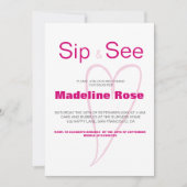 Neue Babywanne und Bild mit Statistiken Einladung (Vorderseite)