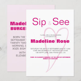 Neue Babywanne und Bild mit Statistiken Einladung