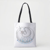 Neue Ball Python Keepers Yuki Logo Tasche weiß (Vorderseite)