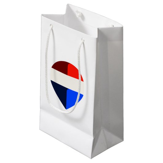 neue Ballonlogotasche Kleine Geschenktüte (Vorderseite Schrägansicht)