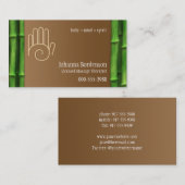 Neue Bambusmassage-Therapie horizontal Visitenkarte (Vorne/Hinten)