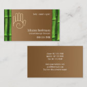 Neue Bambusmassage-Therapie horizontal Visitenkarte (Vorne/Hinten)