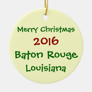 NEUE BATON ROUGE-LOUISIANA-WEIHNACHTSverzierung Keramikornament