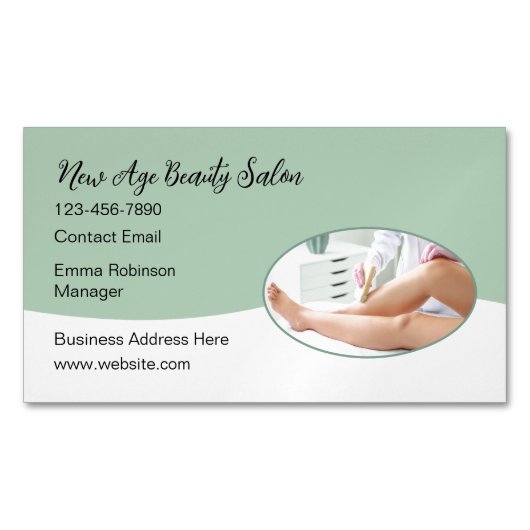 Neue Beauty Skin Care Salon Magnetic Business Card Magnetische Visitenkarte (Vorderseite)