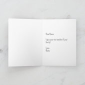 Neue Begrüßungskarte Dankeskarte (Innenseite)